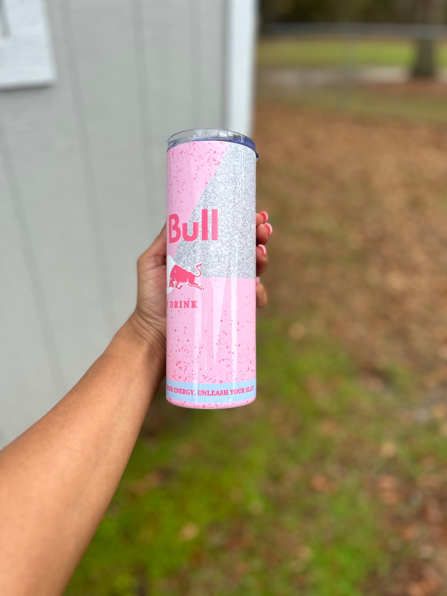 Pink 20oz Red Bull Inspired