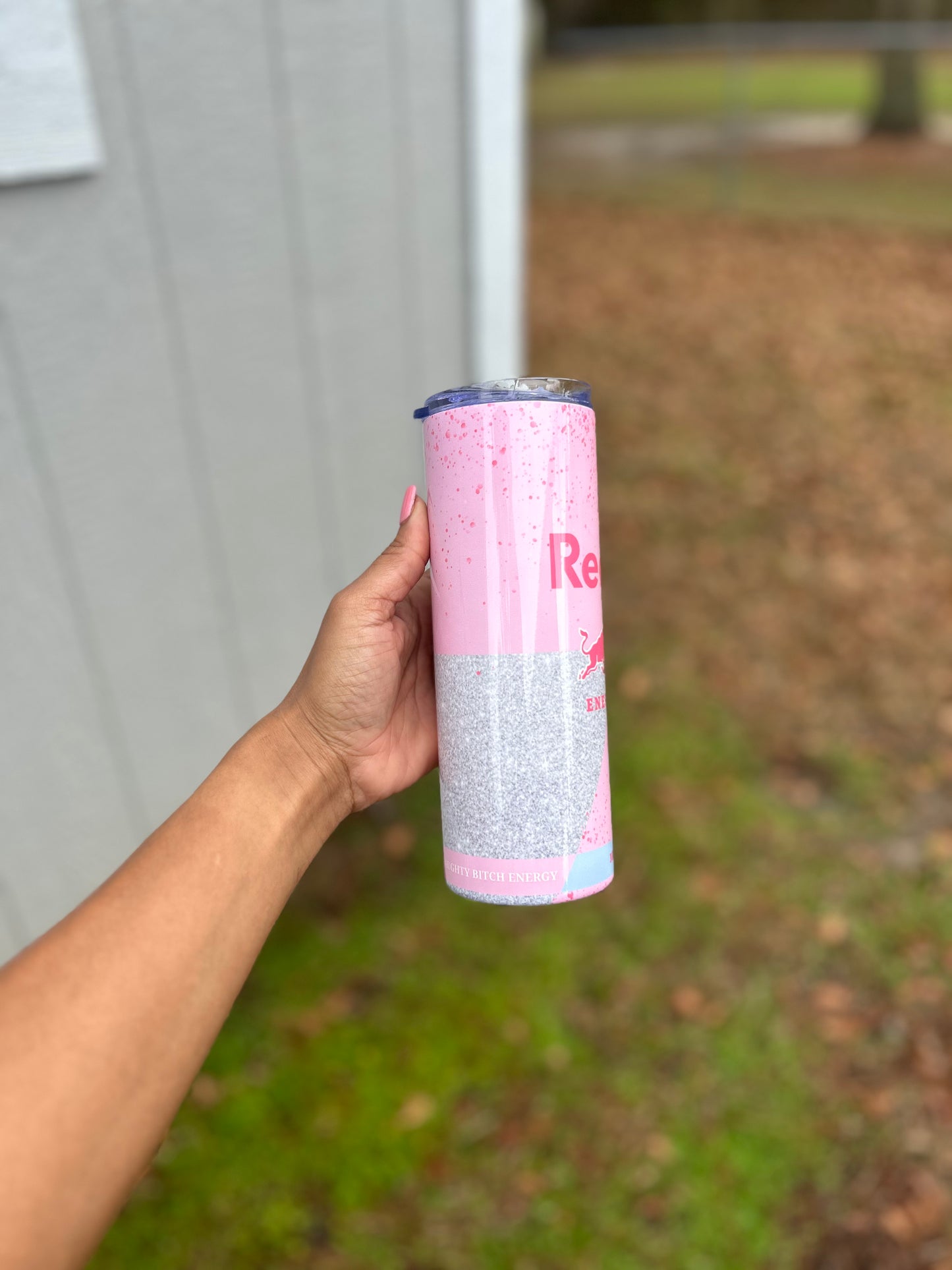 Pink 20oz Red Bull Inspired