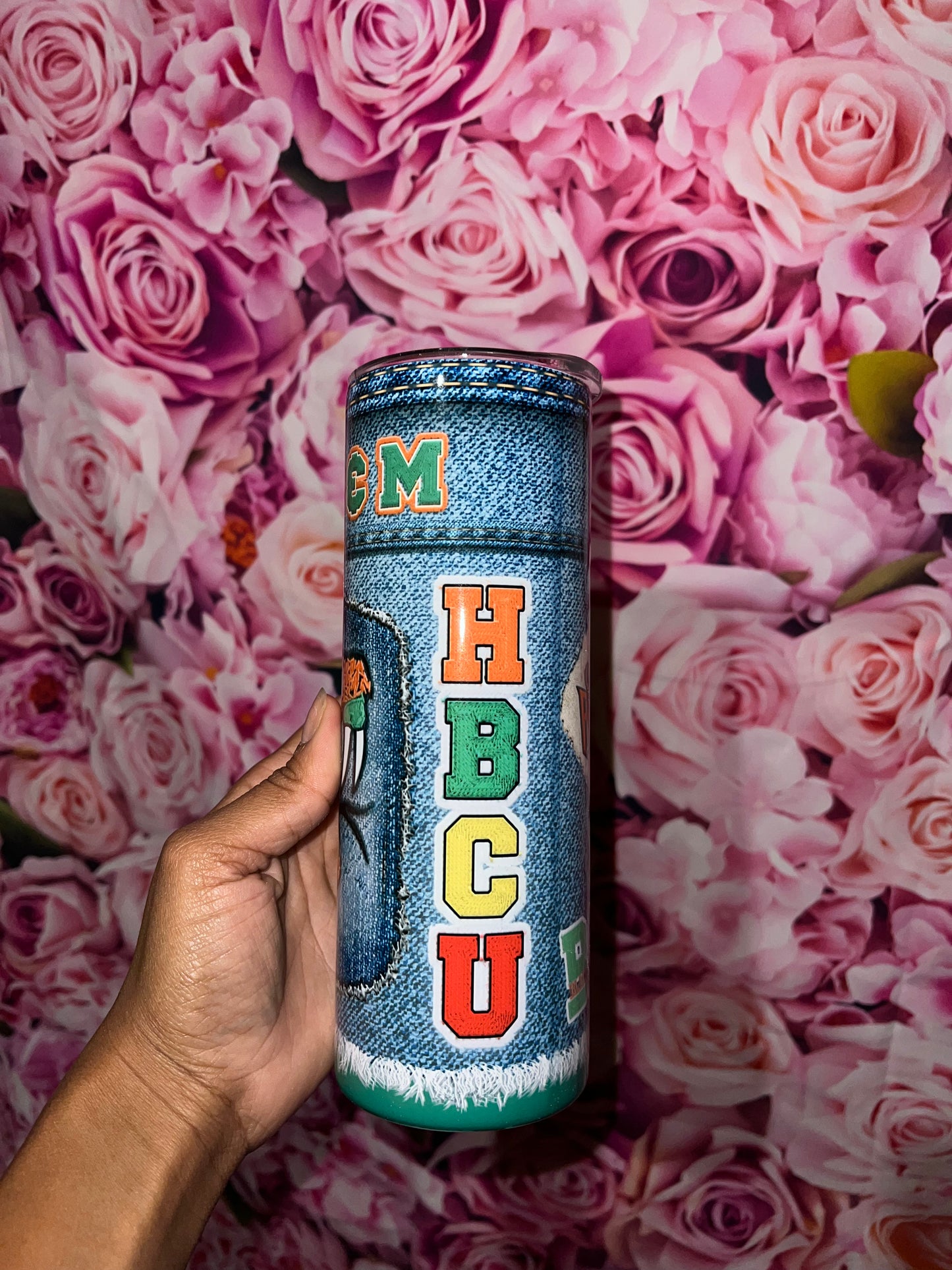 Distress FAMU inspired tumbler